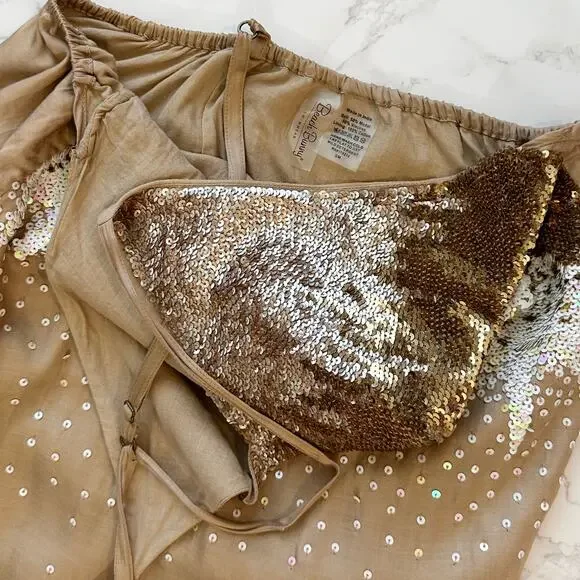 ariel gold dress Gold Sequin Wrapped Dress Ariel – Petra Petrova main image 1